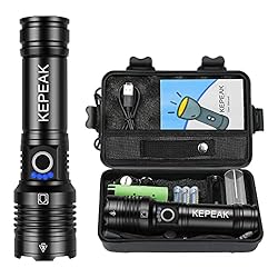 KEPEAK Flashlight High Lumens Rechargeable, 10000