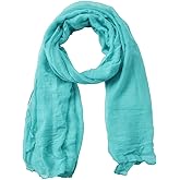 woogwin Women's Cotton Scarves Lady Light Soft Fashion Solid Scarf Wrap Shawl
