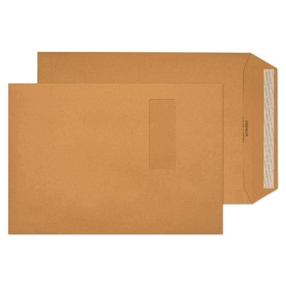 Blake Avant Garde C4 324 x 229 mm 130 gsm Heavyweight Extra Strong Peel & Seal Window Pocket Envelopes (AG0048) Cream Manilla - Pack of 250