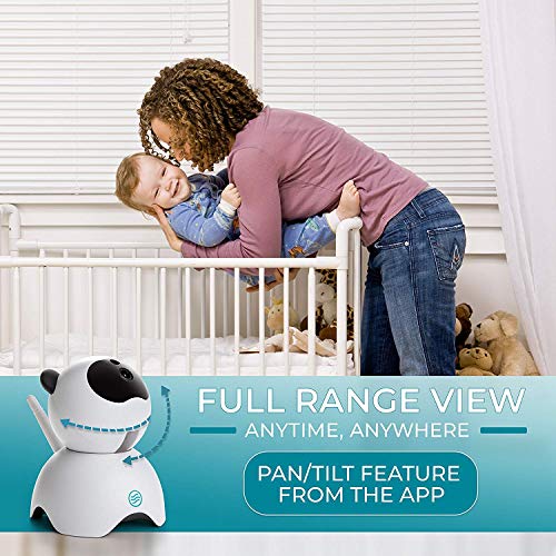 EsiCam Baby Monitor WiFi Camera Nanny Camera for Smart Phone, Toy Panda for Kids Pet Care HD Pan Tilt Motion Detection Alarm Recording Two-Way Audio Night Vision SD Card P2P Cloud Account (1080p)
