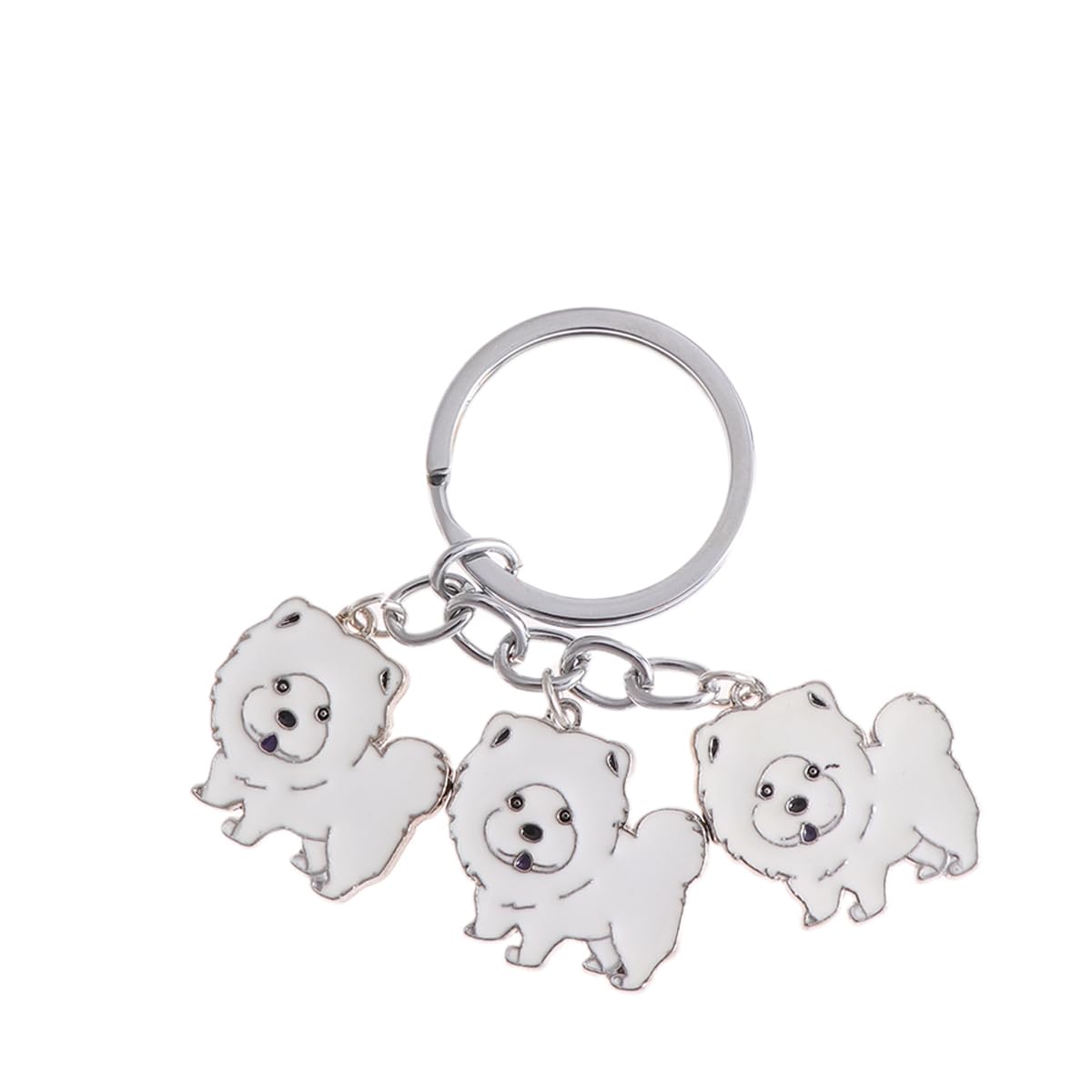 LIOOBO Pet Dog Keyring - Cute Metal Car Keychain Dog Shape Pendant for Women Creative Key Ring Decoration for Handbag and Keys