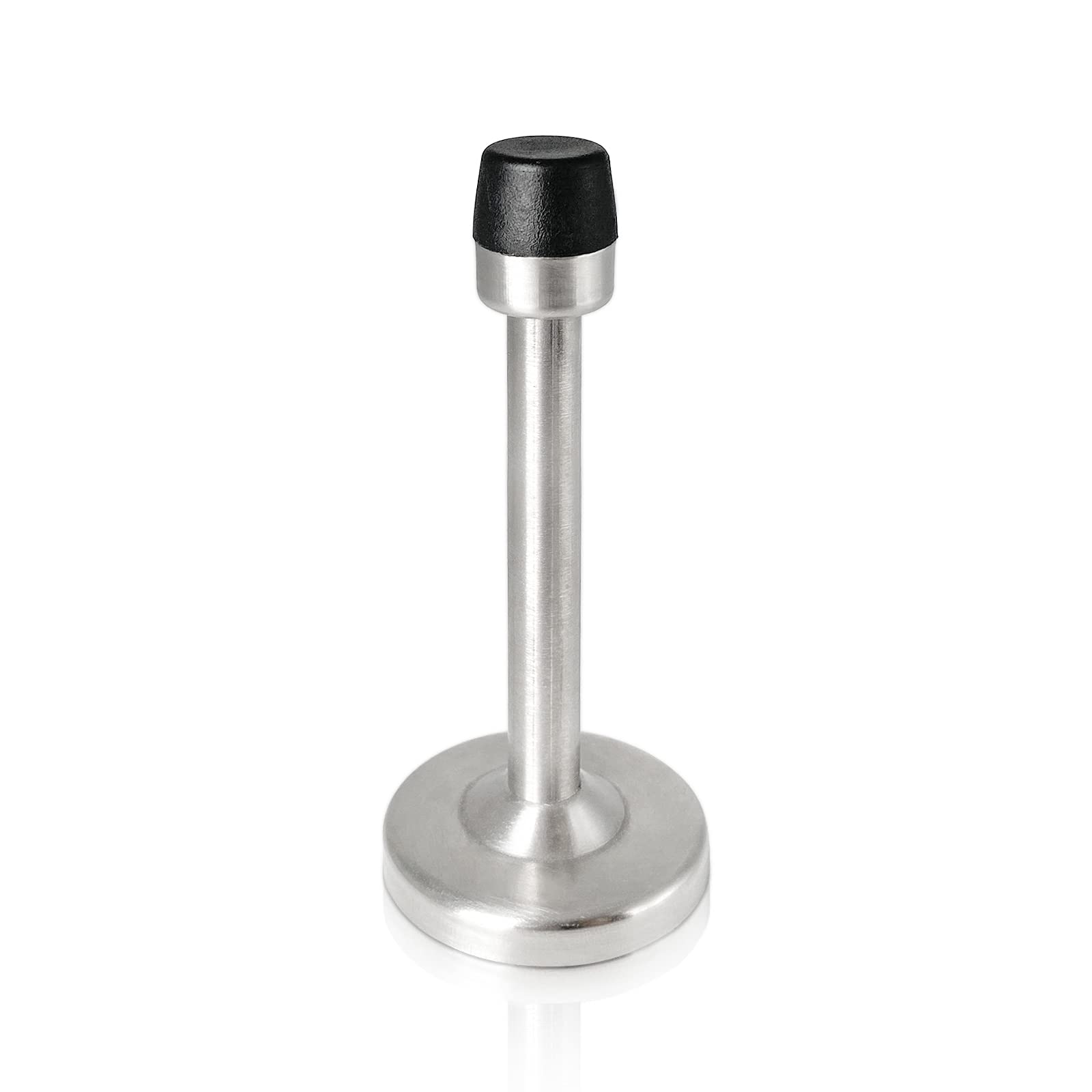 Door Stopper, 5 Inch Long Door Stop, Wall Mount, Brushed Nickel Doorstops Bumper Rubber Tip Sound Dampening Stainless Steel Door Stops Wall Protector