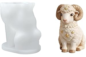 Obotsnoi Sheep Lamb Silicone Molds Food Safe Silicone Temperature Resistant for Resin Casting Soap Home Decoration Resin Mold