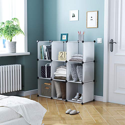 C&AHOME Cube Storage, 9Cube BookShelf, Plastic Closet
