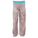 Boho Gypsy Hippie Pant Pink Floral Print Bohemian Trouser Yoga Pants