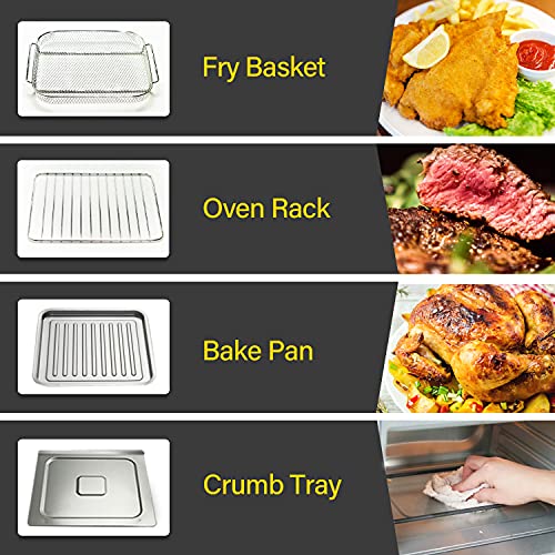 DAWAD Air Fryer Toaster Oven Combo, 7in1 Convection Airfryer Toaster