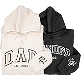 IZI POD Personalized Dad Embroidered Hoodie with Kids Names, Dad Sweatshirt, Gift for Father's Day, Birthday, Christmas