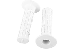 1 Pair Dirt Bike Grips,ATV Hand Grips,22MM 78 Universal Handlebar Hand Grip for Offroad Dirt Bike (White)