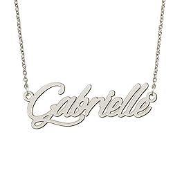 BYBWBL Gabrielle Name Pendant Necklace Silver Color