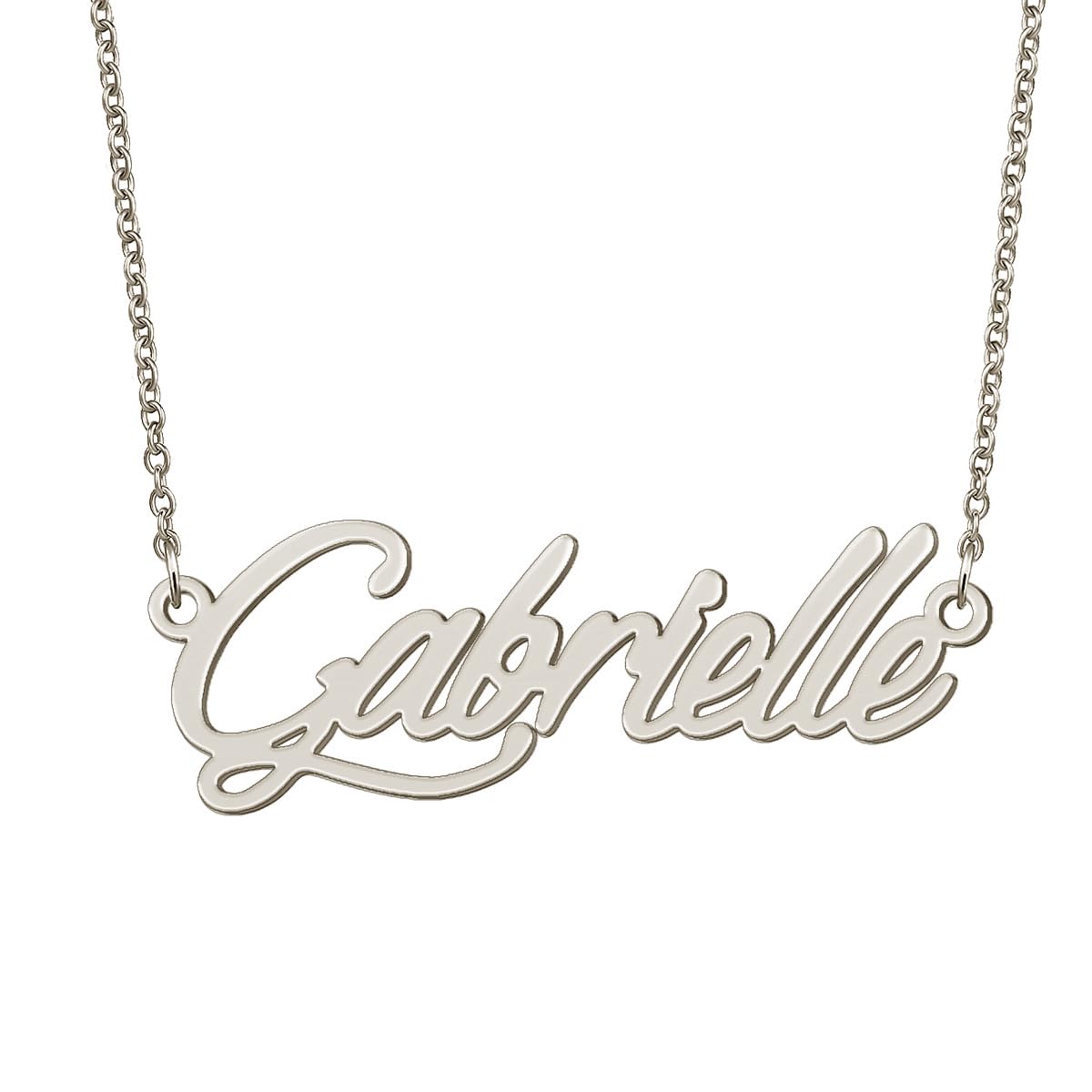 BYBWBL Gabrielle Name Pendant Necklace Silver Color