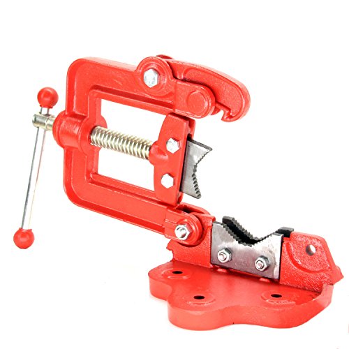 HFS (R) Hinged Style Plumbers Pipe Vise for Cutting Threading Pipes 2" Capacity Pricepulse