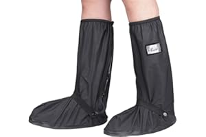 KRATARC Water-Resistant Shoes Covers Foldable Rain Boot Reflective Snow for Men Women Outdoor Cycling Walking Hiking