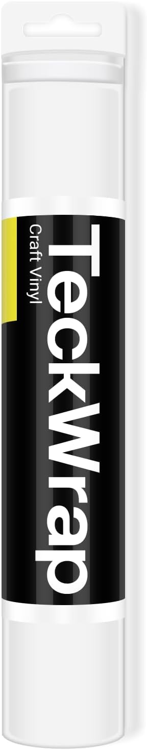 TECKWRAP White Permanent Vinyl 12x10ft Matte White for Cricut