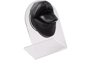 CHUANCI Soft Silicone Flexible Mouth Model Displays Human 3D Silicone Tongue Model Simulation for Piercing Jewelry Display Teaching Tool (Black Color)