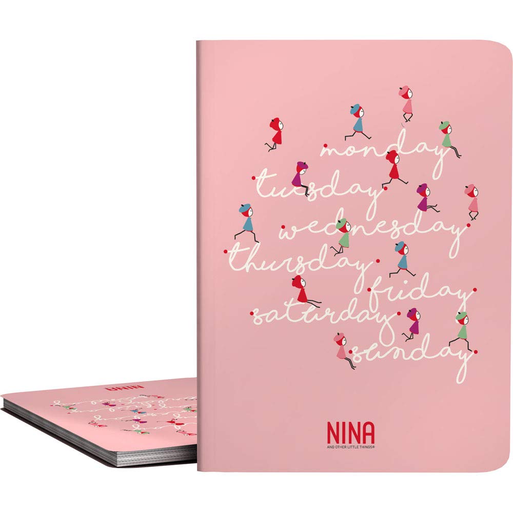 Grafoplás 1332415 30 Transparent Folder, Din A4, Polypropylene Lids, Nina and Other Things, Week
