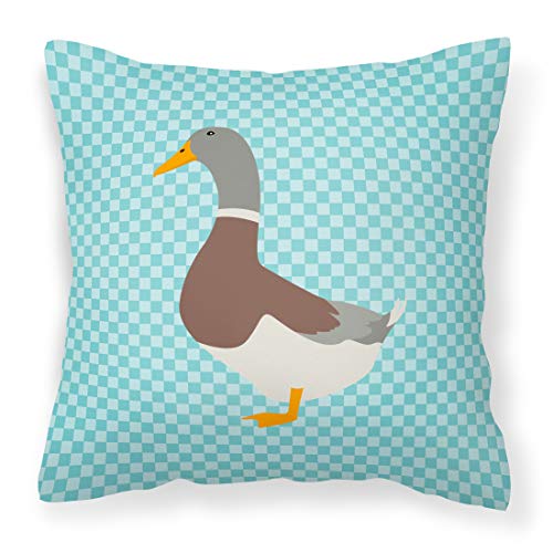Caroline's Treasures BB8037PW1818 Saxony Sachsenente Duck Blue Check Fabric Dec…