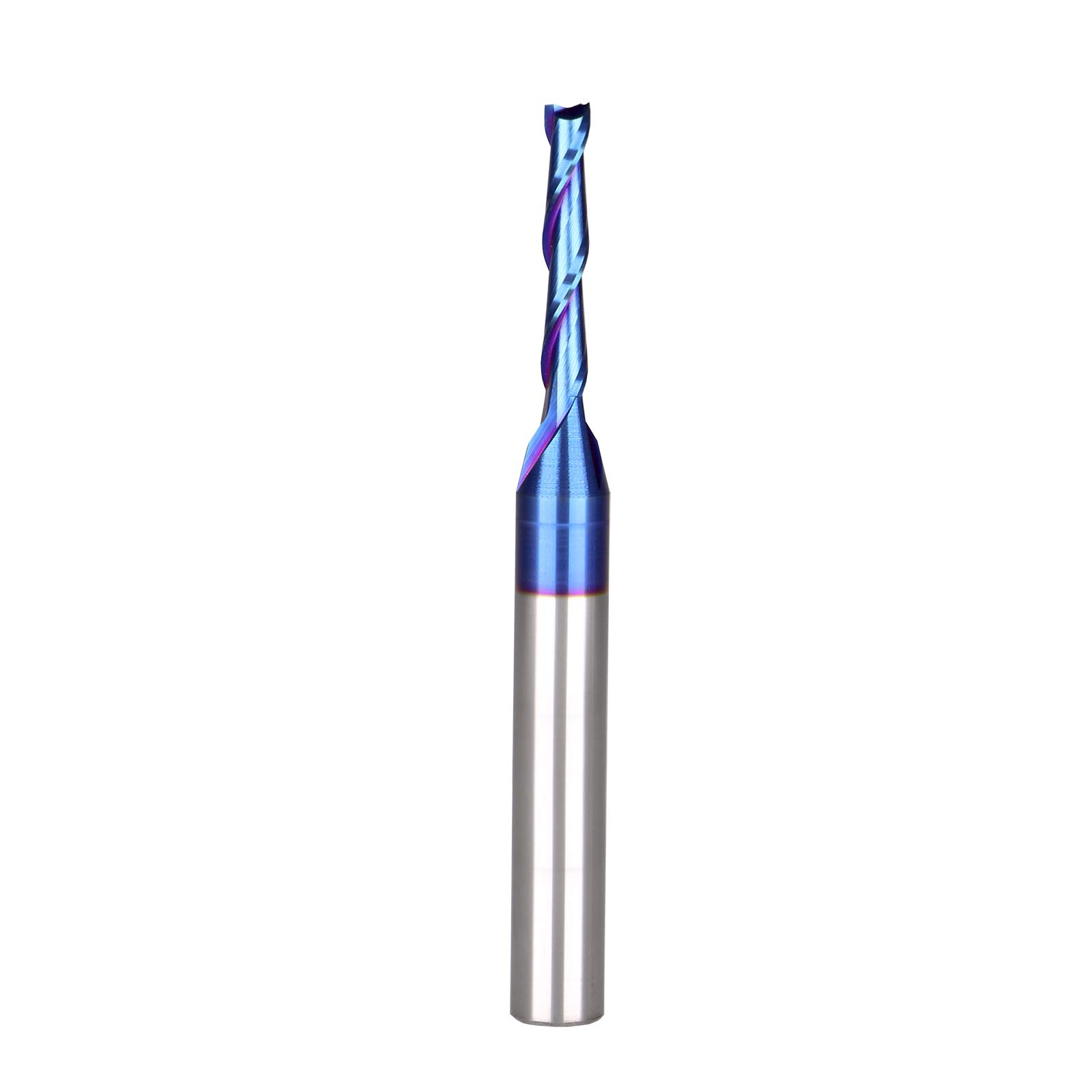 Jiiolioa S2112G Standard Spiral CNC Router Bit 1/4-Inch 2 Flute Up Cut End Mill 1/8" X 3/4" X 1/4" X 2 1/2"