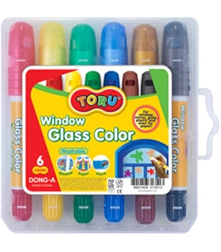 Jar Melo Bath & Window Crayons - 6 Color Washable Kids Art Set