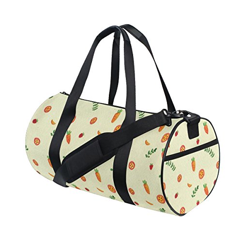 Duffel Bag Vector Flower Pattern Women Garment Gym Tote Bag Best Sports Bag for Boys