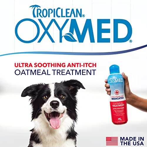 TropiClean Oxymed Medicated Cat & Dog Conditioner For Itchy Skin, Skin