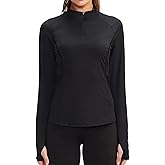 SCHEKNTS Women's Hiking Athletic Long Sleeve Sun Protection Shirt 1/4 Zip UPF 50+ Lightweight Top for Workout Sports