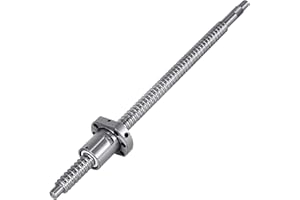 CNCMANS Ball Screw SFU1604 400mm Stainless Steel Ball Screw Thread Spindle with End Machining and Ball Nut for 3D Printer (Diameter 16mm, Pitch 4mm)