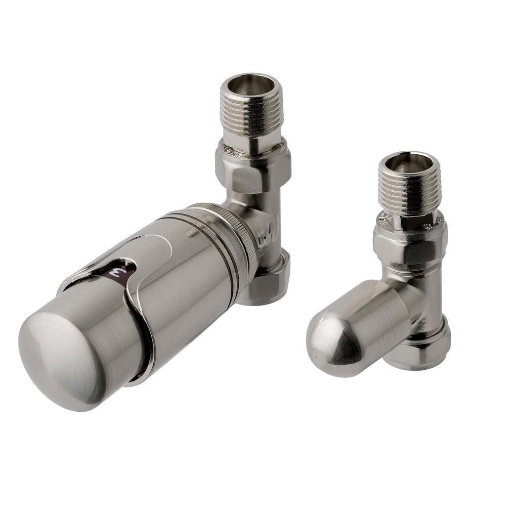 Eastbrook Biava 15mm Straight TRV & lockshield valve