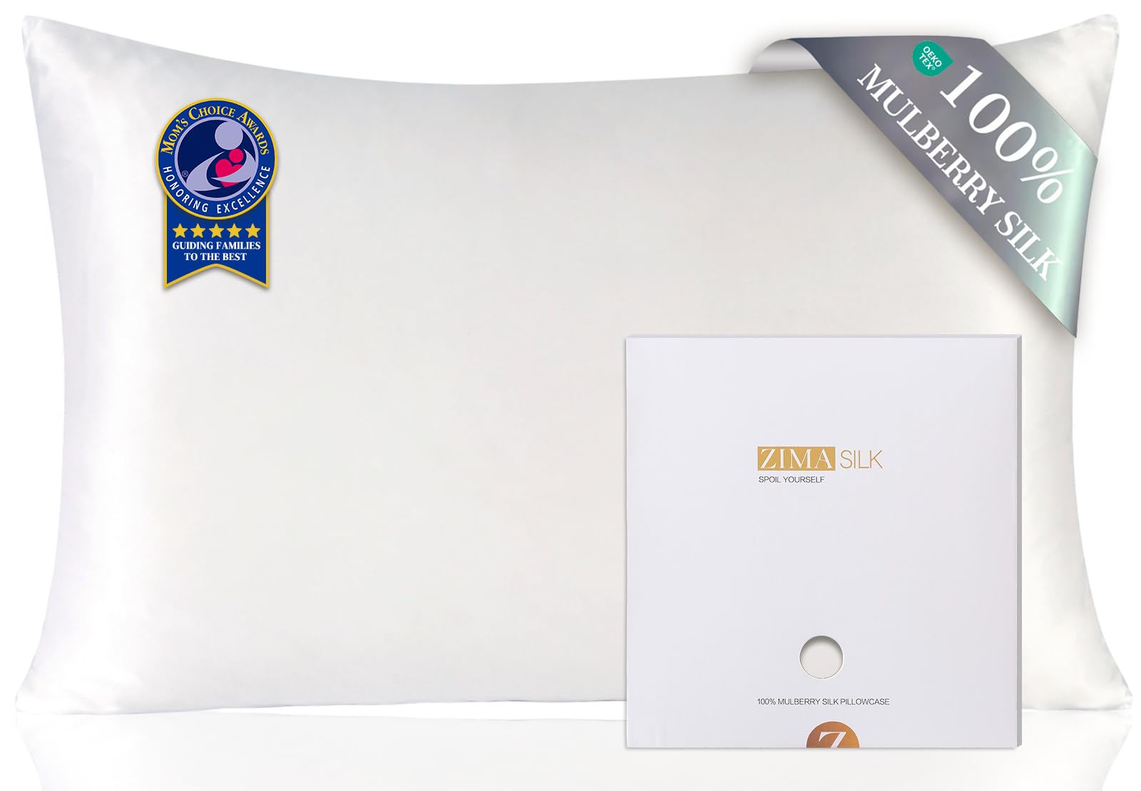 Photo 1 of **ITEM IS DIRTY**
ZIMASILK 100% Pure Mulberry Silk Pillowcase for Hair and Skin Health,Soft and Smooth,Both Sides Premium Grade 6A Silk,600 Thread Count,with Hidden Zipper,1pc(Standard 20''x26'',White)