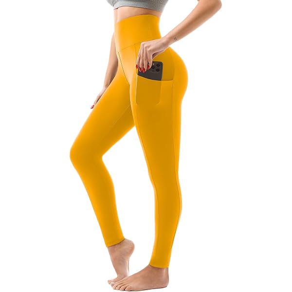 MIRITY Damen Yoga-Hose – Army Grün, Gr. S, Hohe Taille, Mit Taschen, Atmungsaktiv & Dehnbar