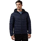 32 Degrees Heat Men’s Lightweight Packable Hooded Jacket – Water Resistant Travel Puffer