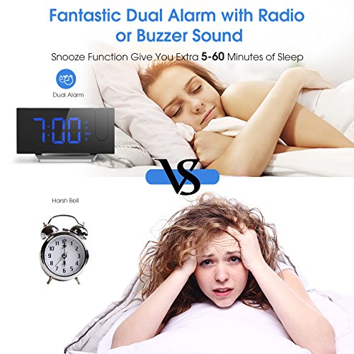 Mpow [GEN3] Projection Alarm Clock, CurvedScreen Projection Clocks