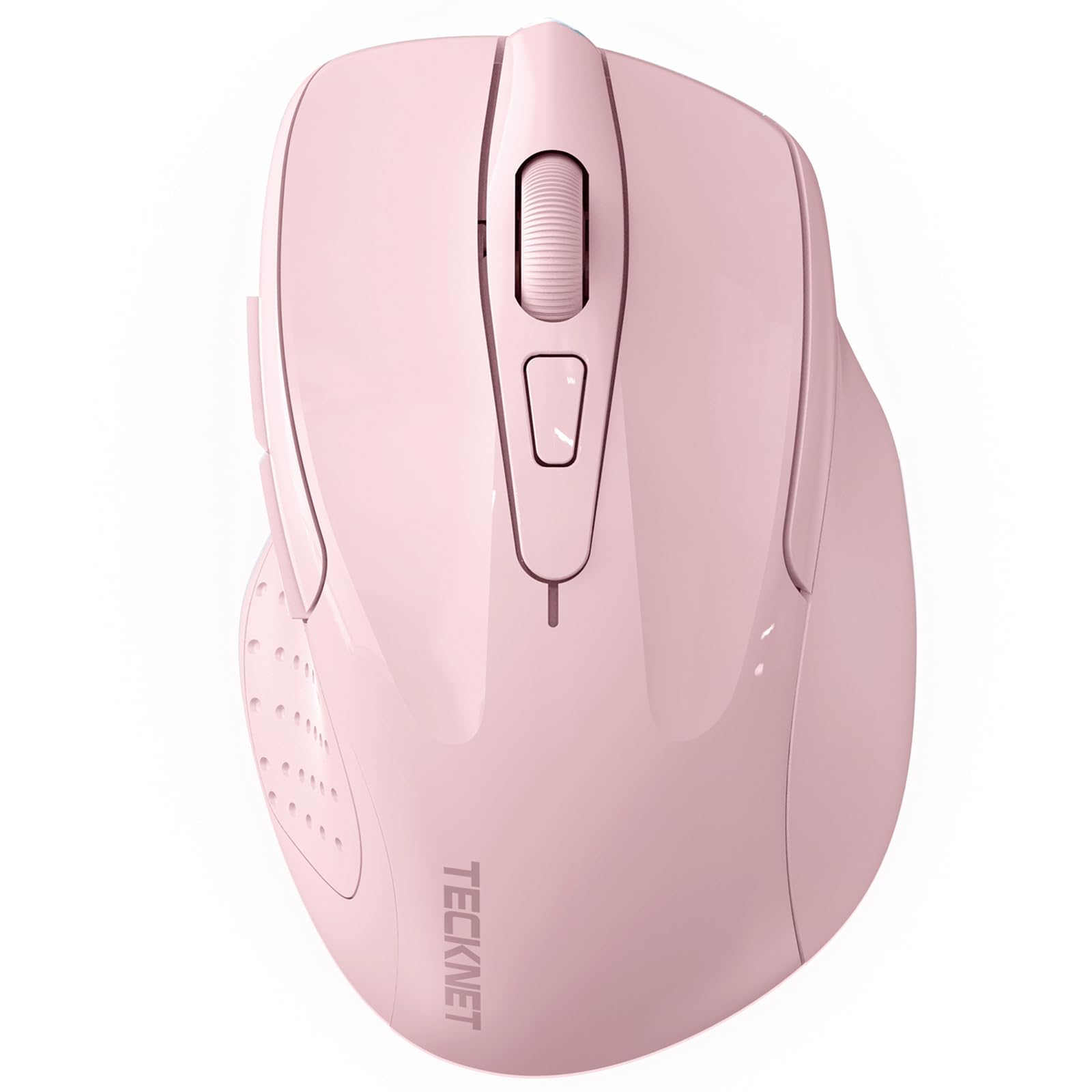 Photo 1 of TECKNET Wireless Mouse (2.4G & BT5.0/3.0) Silent 4800 DPI Computer USB A & Bluetooth Mouse 6 Buttons, Wide Compatibility - Pink