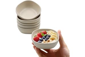6PCS 4.5 OZ Small Dessert Bowls, 3.7 x 3.7 x 1.2 in Stacked Pinch Bowls, Plastic Mini Prep Bowls, Unbreakable Dipping Saucers