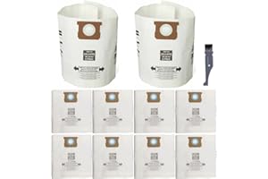 I clean 10 Pcs Replacement Dust Collection Filter Bags for 10-14 Gallon Shop Vac Wet Dry Vacuum Cleaners, Compatible with Sho