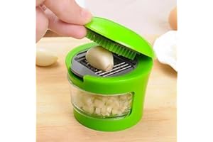 1pc Premium Stainless Steel Multifunctional Garlic Press, Manual Mincer, Slicer & Grater - Essential Kitchen Gadget for Home 