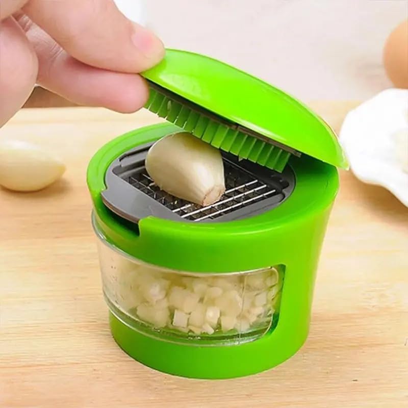 Photo 1 of 1pc Premium Stainless Steel Multifunctional Garlic Press, Manual Mincer, Slicer & Grater - Essential Kitchen Gadget for Home and Restaurant Use