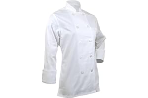 ChefsCloset Women's Long Sleeve Classic 10 Button Chef Coat