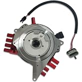 Aflle Racing Ignition Distributor Red Cap &amp; Rotor OE: 10457702, 1103947 | Fits Chevy Corvette Camaro Pontiac Firebird 5.7L V8 1992-1994