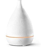 SoulOrigin Essential Oil Aroma Diffuser with 7-Color Light Variation, Suitable for Home, Office, Bedroom Decoration-White vas