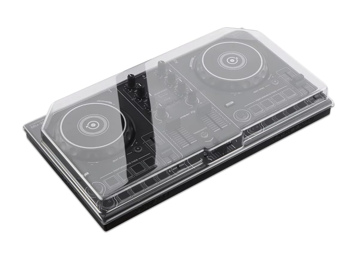 Decksaver LE Cover for Pioneer DJ DDJ-200 - Super-Durable Polycarbonate Protective lid in Smoked Clear Colour, Made in The UK - The DJs' Choice for Unbeatable Protection