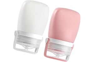 RONRONS Silicone Travel Bottles, Squeeze Salad Dressing Bottles, 1oz Condiment Squeeze Bottles Sauce Containers for Lunch Box (2 Pieces)