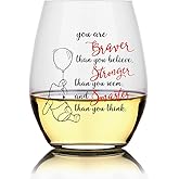 Perfectinsoy You Are Braver Than You Believe, Stronger Than You Seem, and Smarter Than You Think, Inspirational Gifts for Women for Sisters for Boss for Friend for BFF