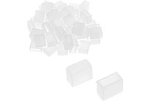 uxcell 50pcs Silicone Plug Fit 3528 8mm Wide LED Tube Strip Light End Cap Cover W 2 Holes White