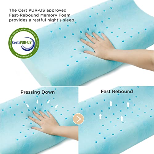 BEDSURE Neck Support Contour Pillow Memory Foam Pillow for Sleeping