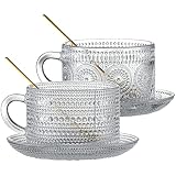 LUXU Glass Coffee Mugs 16 oz,Set of 4 Large Glass Coffee Cups Clear Tea Cups,Cute  Coffee Bar Accessories,Iced Coffee Glasses,Lead-Free Glass Cups for  Water,Latte,Milk-Flat Bottomed Design price in Saudi Arabia | Amazon