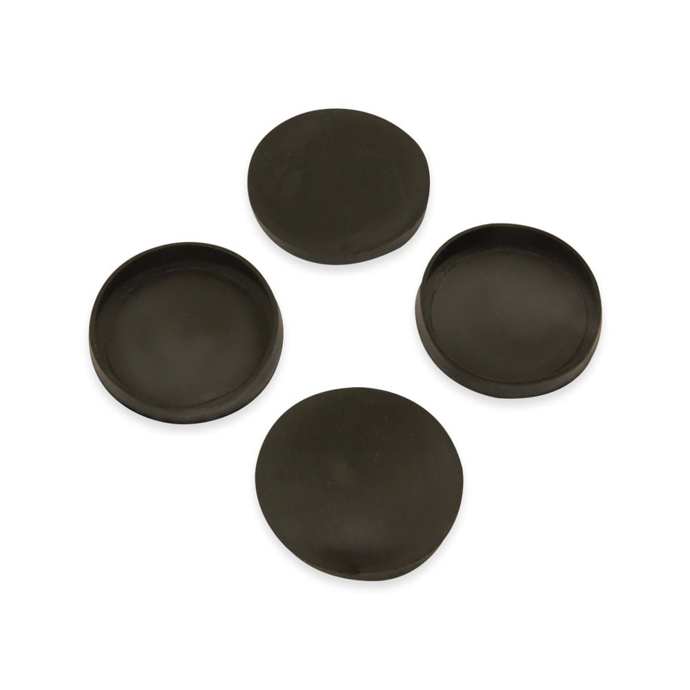Rubber Cap Suitable for 40mm dia Magnets to Protect Delicate, Scratch Sensitive Surfaces - 41mm dia x 6mm high x 0.5mm thick - Pack of 4