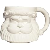 Sweet Water Decor Santa Face Mugs - 19oz Santa Hot and Cold Holiday Drinkware Gift - Ceramic Christmas Decoration Mug