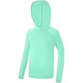 Poekuao Boys Rash Guard Hoodie UPF 50+ Sun Protection Long Sleeve Swim Shirt Quick Dry Kids SPF Fishing Water Beach Shirts