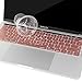 Mosiso Keyboard Cover for Touch Bar Models Newest Version MacBook Pro 13 A1706 & MacBook Pro 15 A1707 (2017 & 2016) with Touch ID, Rose Gold