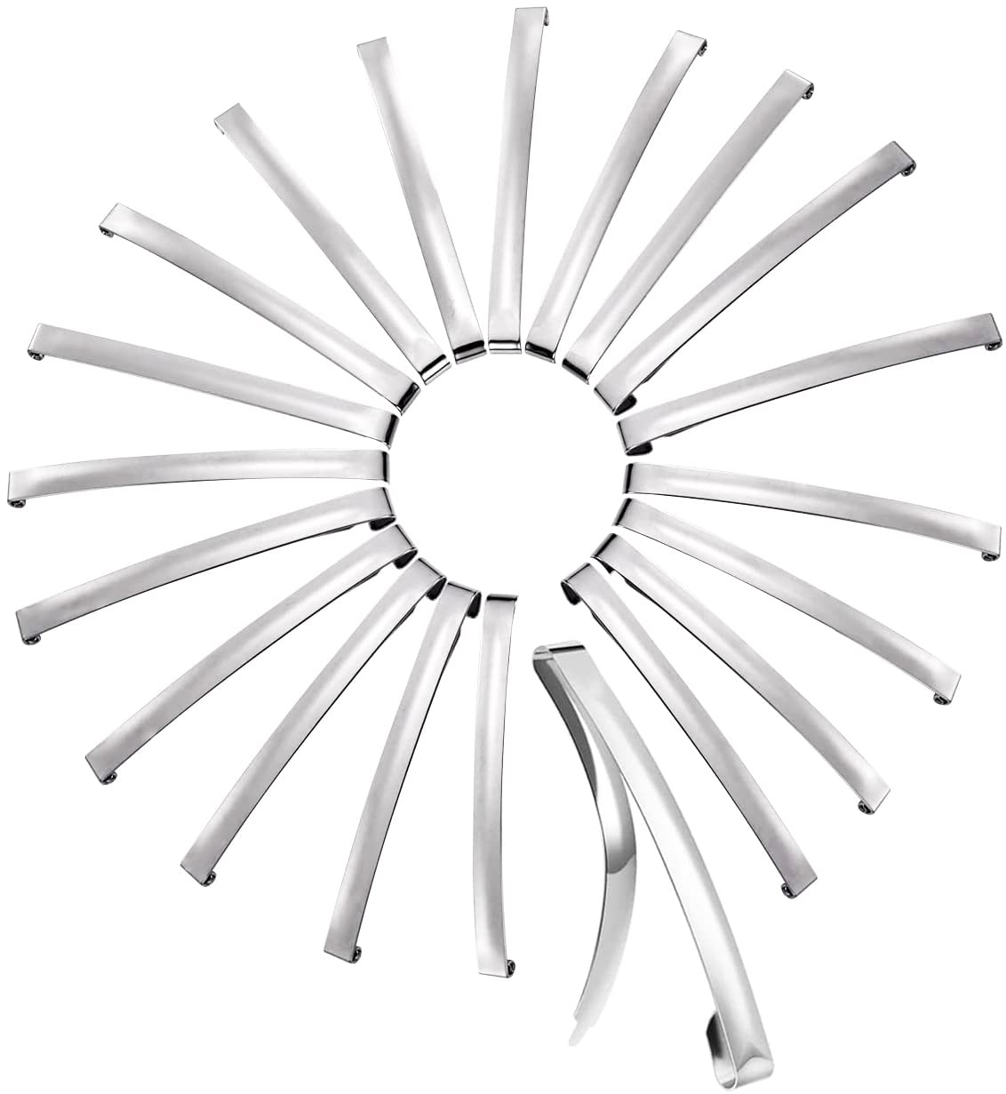 20pcs 9CM metal hinged barrette hair clip, Silver large hair sectioning clips for women, My Love Baby Valentine's Outfit, Hair Styling Accessories Pin Curl Clips Long Hair Styling Clips